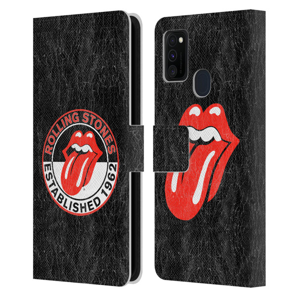 The Rolling Stones Graphics Established 1962 Leather Book Wallet Case Cover For Samsung Galaxy M30s (2019)/M21 (2020)
