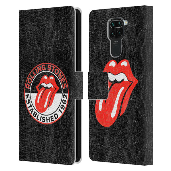 The Rolling Stones Graphics Established 1962 Leather Book Wallet Case Cover For Xiaomi Redmi Note 9 / Redmi 10X 4G