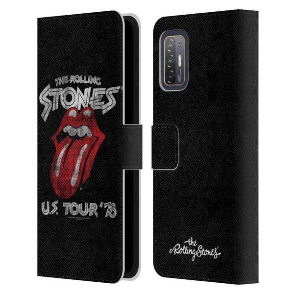 The Rolling Stones Key Art Us Tour 78 Leather Book Wallet Case Cover For HTC Desire 21 Pro 5G