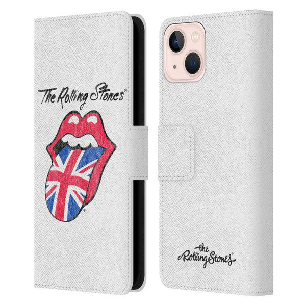 The Rolling Stones Key Art Uk Tongue Leather Book Wallet Case Cover For Apple iPhone 13