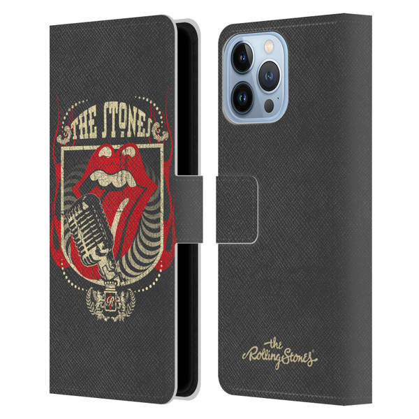 The Rolling Stones Key Art Jumbo Tongue Leather Book Wallet Case Cover For Apple iPhone 13 Pro Max