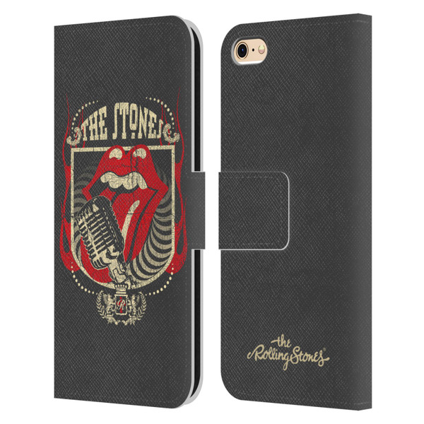 The Rolling Stones Key Art Jumbo Tongue Leather Book Wallet Case Cover For Apple iPhone 6 / iPhone 6s