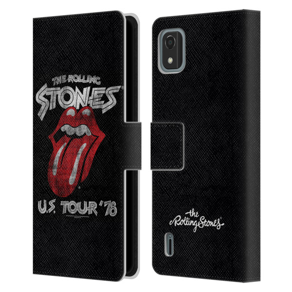 The Rolling Stones Key Art Us Tour 78 Leather Book Wallet Case Cover For Nokia C2 2nd Edition