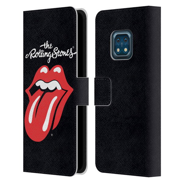 The Rolling Stones Key Art Tongue Classic Leather Book Wallet Case Cover For Nokia XR20