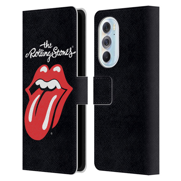 The Rolling Stones Key Art Tongue Classic Leather Book Wallet Case Cover For Motorola Edge X30