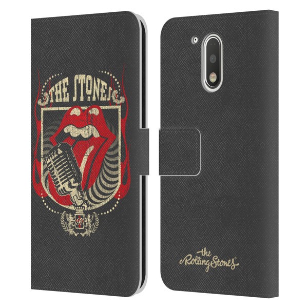 The Rolling Stones Key Art Jumbo Tongue Leather Book Wallet Case Cover For Motorola Moto G41