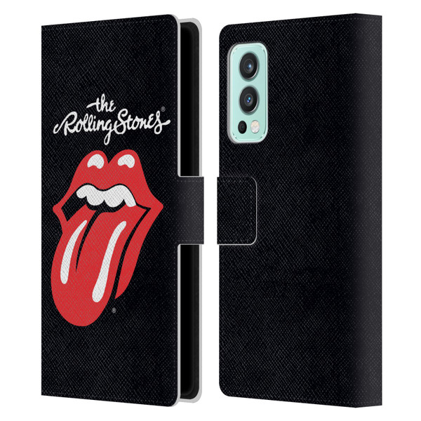 The Rolling Stones Key Art Tongue Classic Leather Book Wallet Case Cover For OnePlus Nord 2 5G