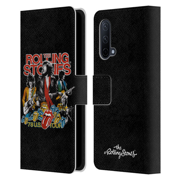 The Rolling Stones Key Art 78 Us Tour Vintage Leather Book Wallet Case Cover For OnePlus Nord CE 5G