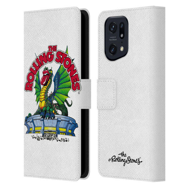 The Rolling Stones Key Art Dragon Leather Book Wallet Case Cover For OPPO Find X5 Pro