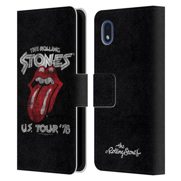 The Rolling Stones Key Art Us Tour 78 Leather Book Wallet Case Cover For Samsung Galaxy A01 Core (2020)