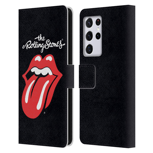 The Rolling Stones Key Art Tongue Classic Leather Book Wallet Case Cover For Samsung Galaxy S21 Ultra 5G
