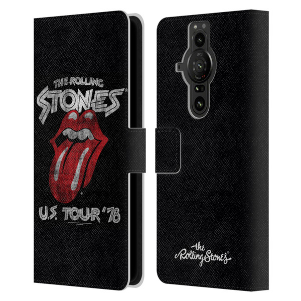 The Rolling Stones Key Art Us Tour 78 Leather Book Wallet Case Cover For Sony Xperia Pro-I