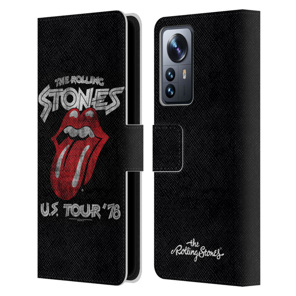 The Rolling Stones Key Art Us Tour 78 Leather Book Wallet Case Cover For Xiaomi 12 Pro