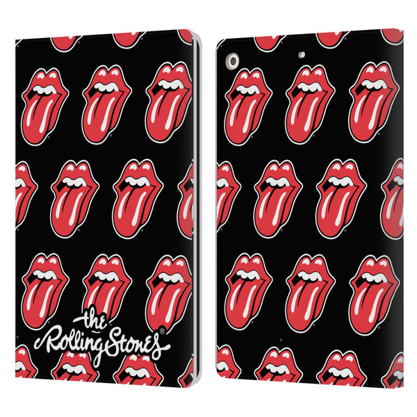 The Rolling Stones Licks Collection Tongue Classic Pattern Leather Book Wallet Case Cover For Apple iPad 10.2 2019/2020/2021