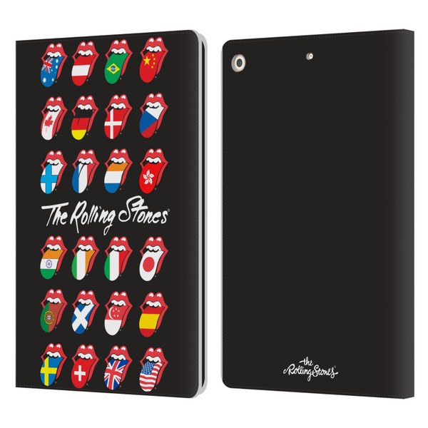 The Rolling Stones Licks Collection Flag Poster Leather Book Wallet Case Cover For Apple iPad 10.2 2019/2020/2021