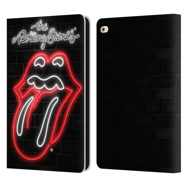 The Rolling Stones Licks Collection Neon Leather Book Wallet Case Cover For Apple iPad Air 2 (2014)