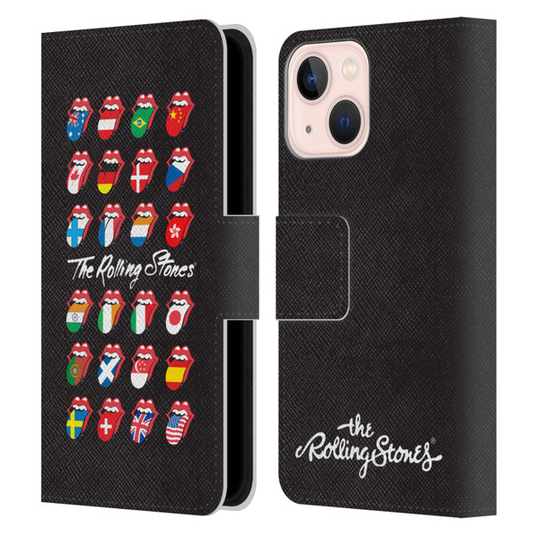 The Rolling Stones Licks Collection Flag Poster Leather Book Wallet Case Cover For Apple iPhone 13 Mini