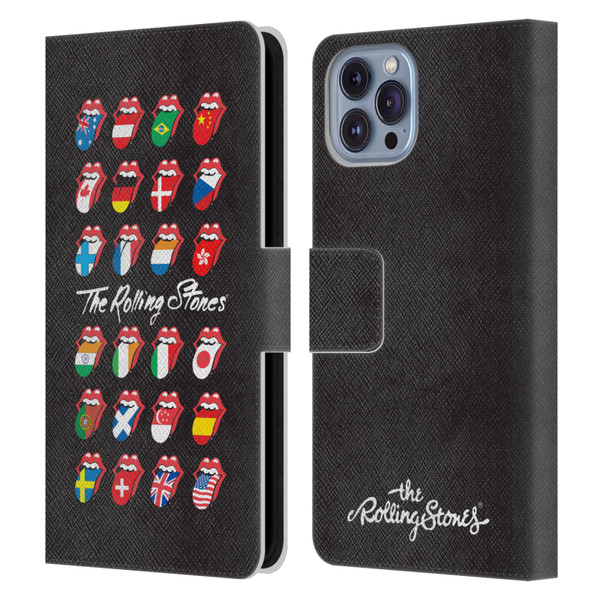 The Rolling Stones Licks Collection Flag Poster Leather Book Wallet Case Cover For Apple iPhone 14