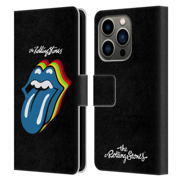 The Rolling Stones Licks Collection Pop Art 2 Leather Book Wallet Case Cover For Apple iPhone 14 Pro