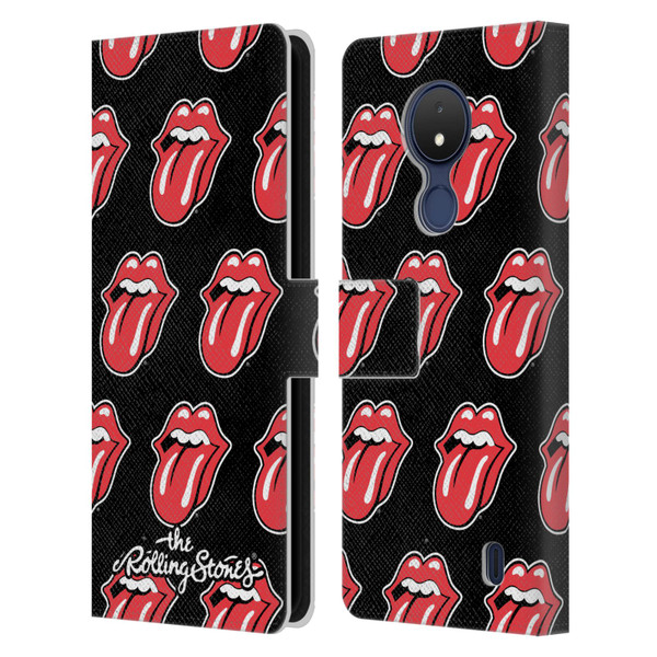 The Rolling Stones Licks Collection Tongue Classic Pattern Leather Book Wallet Case Cover For Nokia C21