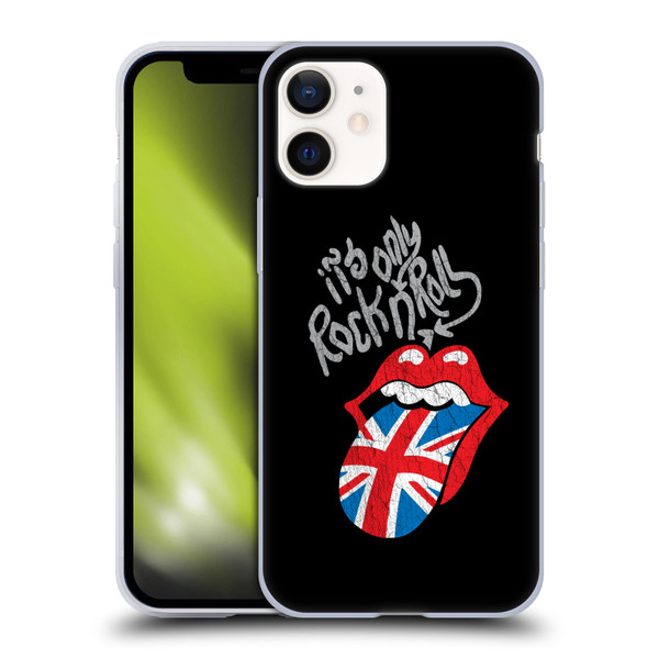 The Rolling Stones Albums Only Rock And Roll Distressed Soft Gel Case for Apple iPhone 12 Mini