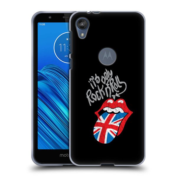 The Rolling Stones Albums Only Rock And Roll Distressed Soft Gel Case for Motorola Moto E6