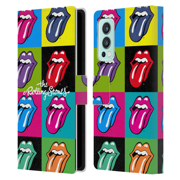 The Rolling Stones Licks Collection Pop Art 1 Leather Book Wallet Case Cover For OnePlus Nord 2 5G