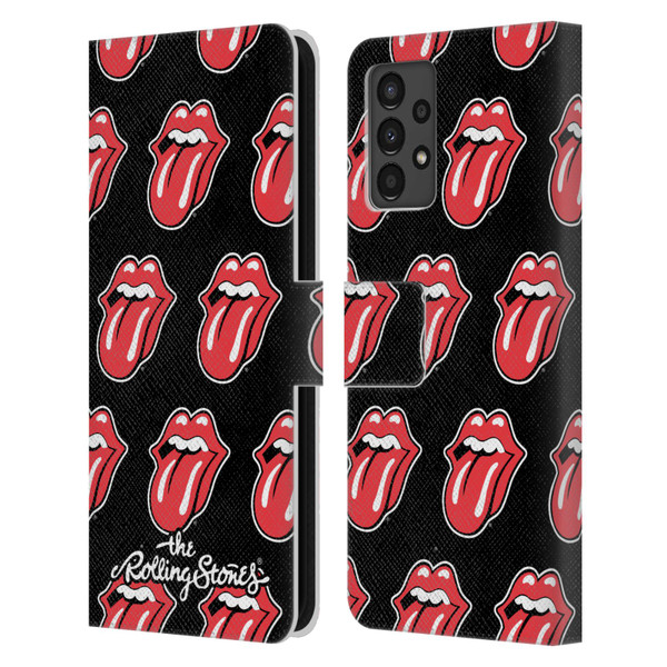The Rolling Stones Licks Collection Tongue Classic Pattern Leather Book Wallet Case Cover For Samsung Galaxy A13 (2022)
