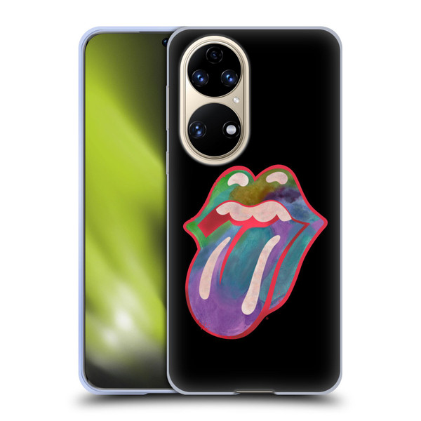 The Rolling Stones Graphics Watercolour Tongue Soft Gel Case for Huawei P50