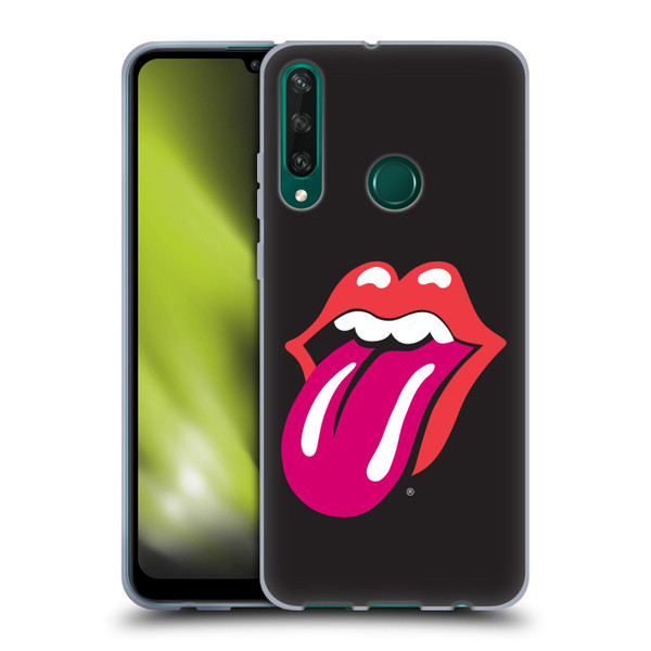 The Rolling Stones Graphics Pink Tongue Soft Gel Case for Huawei Y6p