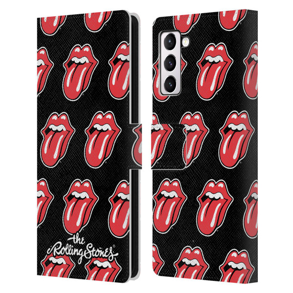The Rolling Stones Licks Collection Tongue Classic Pattern Leather Book Wallet Case Cover For Samsung Galaxy S21+ 5G