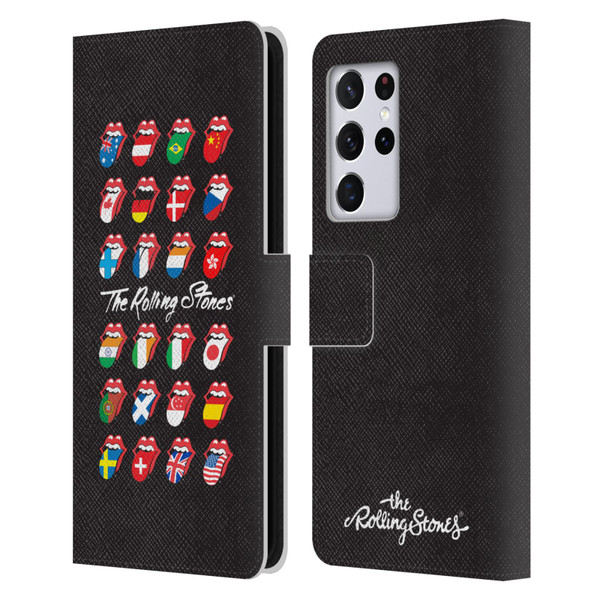 The Rolling Stones Licks Collection Flag Poster Leather Book Wallet Case Cover For Samsung Galaxy S21 Ultra 5G