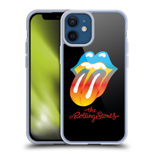 The Rolling Stones Graphics Rainbow Tongue Soft Gel Case for Apple iPhone 12 Mini