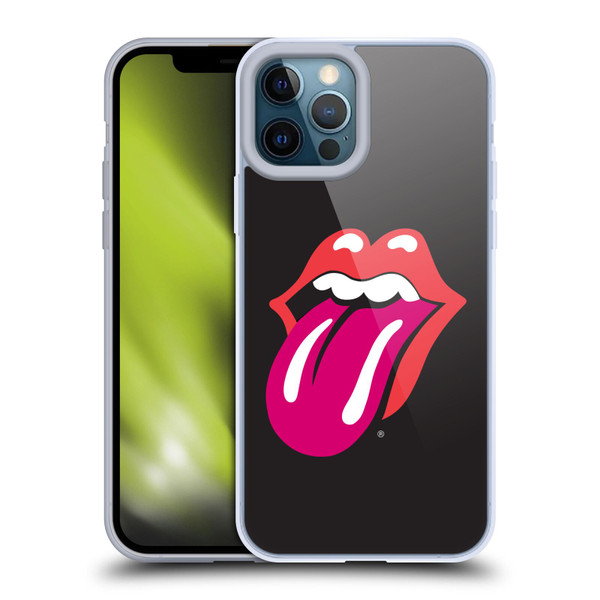 The Rolling Stones Graphics Pink Tongue Soft Gel Case for Apple iPhone 12 Pro Max