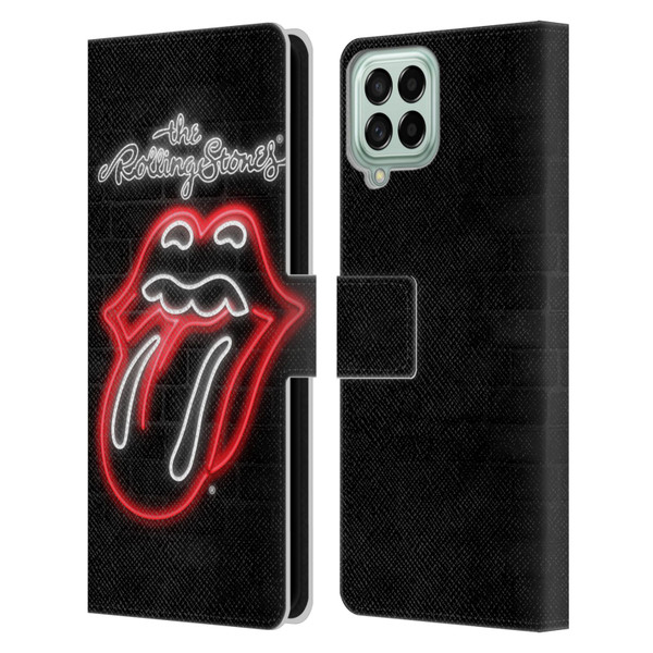 The Rolling Stones Licks Collection Neon Leather Book Wallet Case Cover For Samsung Galaxy M33 (2022)