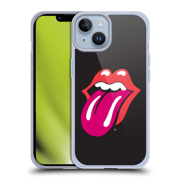 The Rolling Stones Graphics Pink Tongue Soft Gel Case for Apple iPhone 14