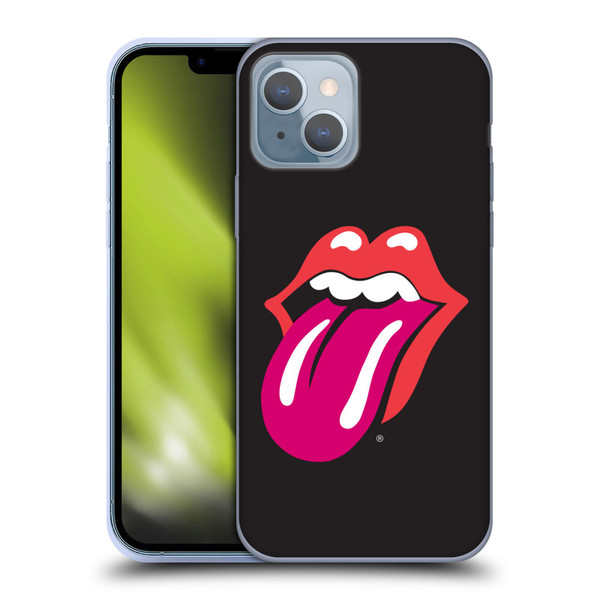 The Rolling Stones Graphics Pink Tongue Soft Gel Case for Apple iPhone 14