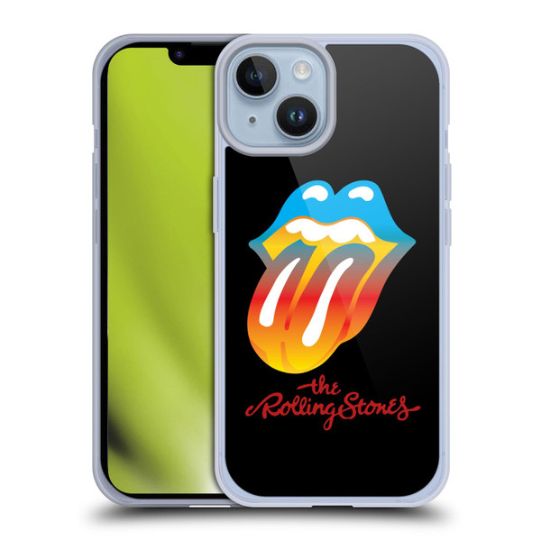 The Rolling Stones Graphics Rainbow Tongue Soft Gel Case for Apple iPhone 14