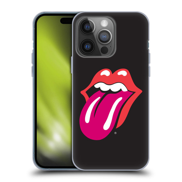 The Rolling Stones Graphics Pink Tongue Soft Gel Case for Apple iPhone 14 Pro