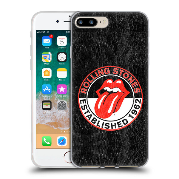 The Rolling Stones Graphics Established 1962 Soft Gel Case for Apple iPhone 7 Plus / iPhone 8 Plus