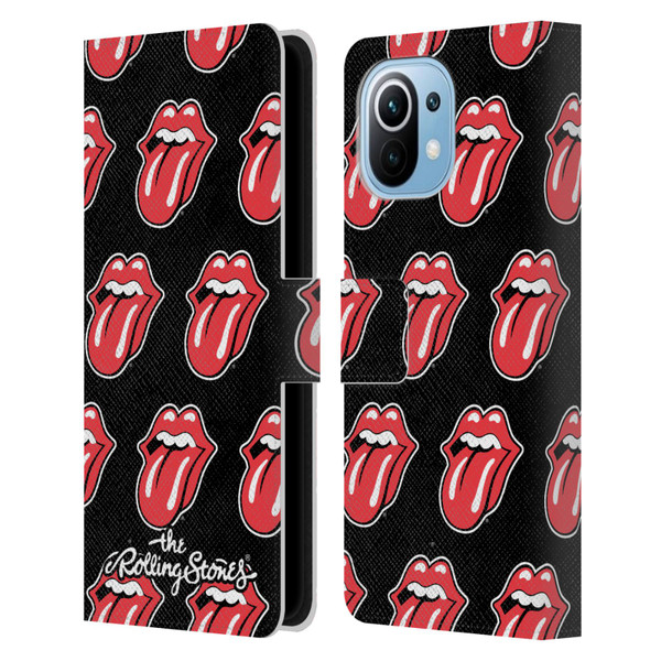 The Rolling Stones Licks Collection Tongue Classic Pattern Leather Book Wallet Case Cover For Xiaomi Mi 11