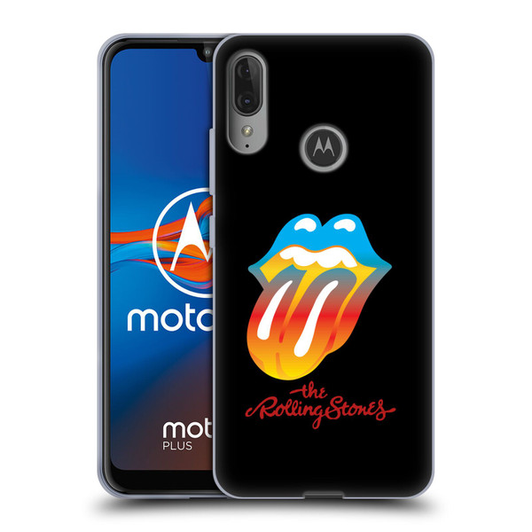 The Rolling Stones Graphics Rainbow Tongue Soft Gel Case for Motorola Moto E6 Plus