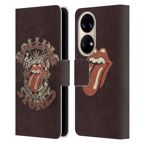 The Rolling Stones Tours Tattoo You 1981 Leather Book Wallet Case Cover For Huawei P50