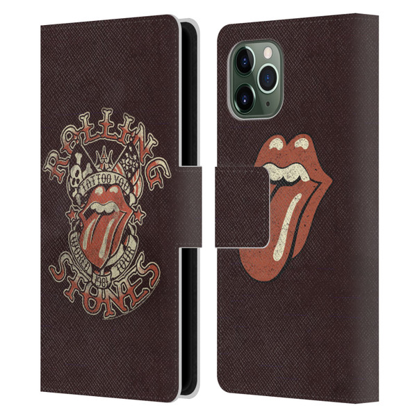 The Rolling Stones Tours Tattoo You 1981 Leather Book Wallet Case Cover For Apple iPhone 11 Pro