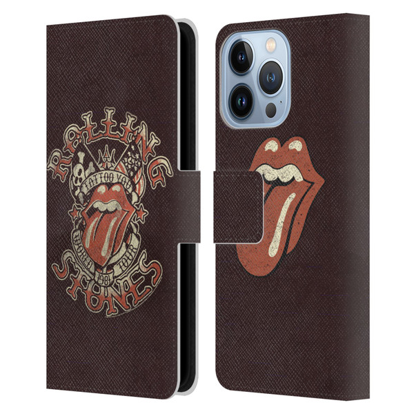 The Rolling Stones Tours Tattoo You 1981 Leather Book Wallet Case Cover For Apple iPhone 13 Pro