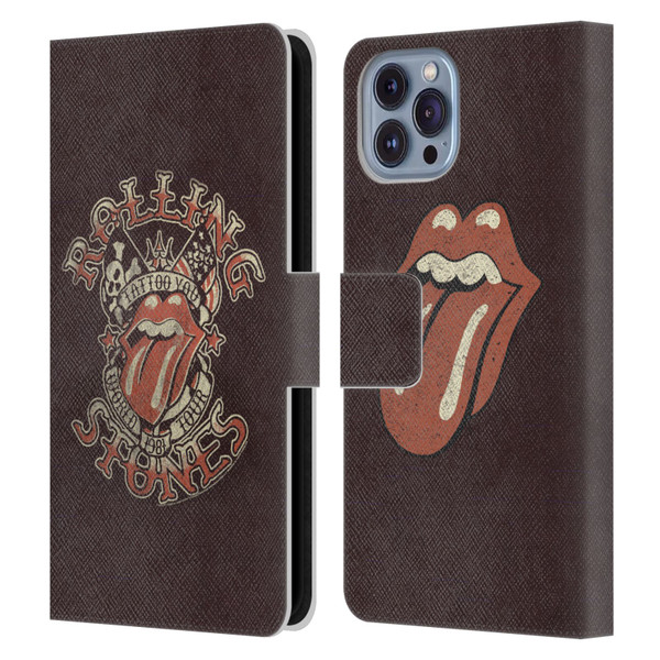 The Rolling Stones Tours Tattoo You 1981 Leather Book Wallet Case Cover For Apple iPhone 14