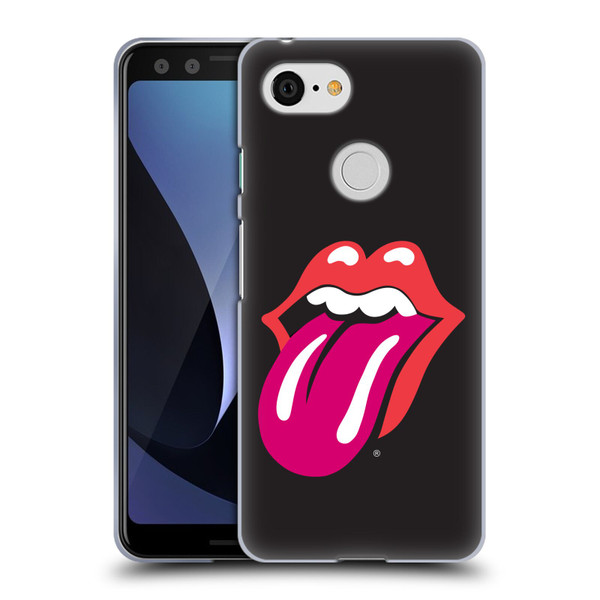The Rolling Stones Graphics Pink Tongue Soft Gel Case for Google Pixel 3