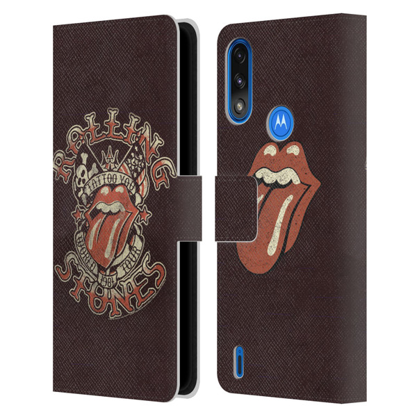 The Rolling Stones Tours Tattoo You 1981 Leather Book Wallet Case Cover For Motorola Moto E7 Power / Moto E7i Power