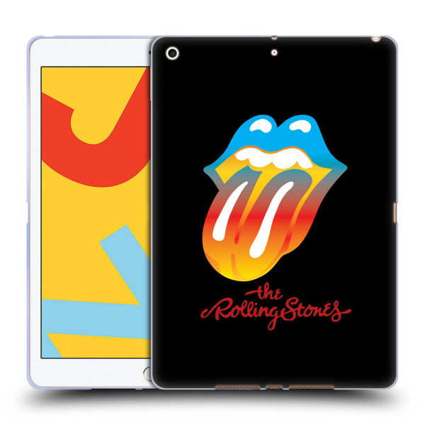 The Rolling Stones Graphics Rainbow Tongue Soft Gel Case for Apple iPad 10.2 2019/2020/2021