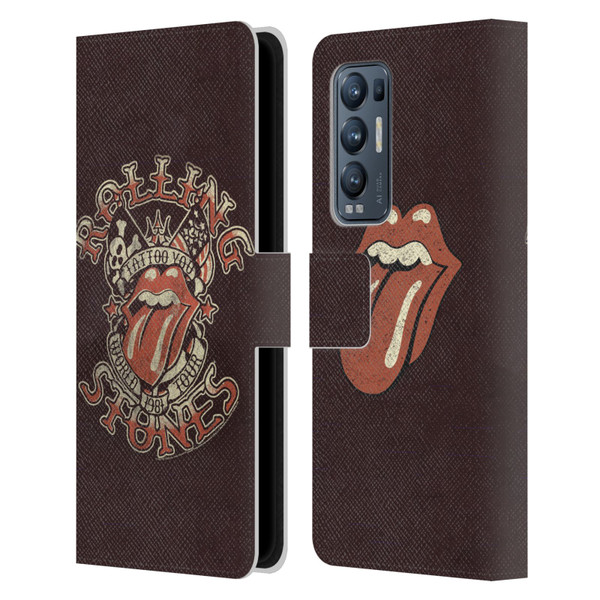 The Rolling Stones Tours Tattoo You 1981 Leather Book Wallet Case Cover For OPPO Find X3 Neo / Reno5 Pro+ 5G
